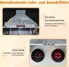 Close-up images of a toy kitchen's features, specifically the range hood and stovetop. Anteprima dell’immagine prodotto