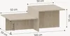 A diagram of a coffee table with dimensions indicated. Náhled obrázku produktu