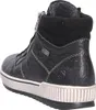 A black high-top sneaker with a side zipper. Voir les images du produit