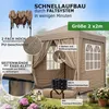 Faltpavillon 2 x 2 m Braunbeige mit 4 Fußgewichten, 4 Produktbild-Vorschau 2