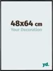 A marketing image showing a frame size and a placeholder for decoration. Produktbild-Vorschau