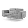 BEAUTYSOFA | 2-Sitzer Sofa VENEZIA Chenillestoff Grau – Produktbild-Vorschau 2