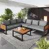 Gartenlounge-Set,Gartensofa-Set für 5-6 Personen, Modernes Produktbild-Vorschau 3
