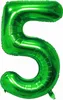 Oblique Unique 1x Folien Luftballon mit Zahl 5 Kinder Produktbild-Vorschau 1