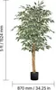 SucceBuy Künstlicher Ficusbaum, 1524 mm, mit schwarzem Produktbild-Vorschau 7