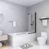 vidaXL Sprchový kout ESG 68x130 cm černý Náhled obrázku produktu 2