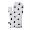 Clayre & Eef Ofenhandschuh 18x30 cm Schwarz Weiß Baumwolle Produktbild-Vorschau 1