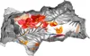 Selbstklebender Loch-3D-Aufkleber 95x73 cm Flamingos und Produktbild-Vorschau 1