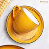 Wilmax Espressotasse mit Untertasse 75 ml 6er-Set Gelb aus Produktbild-Vorschau 2