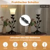 COSTWAY Blume Tischlampe Vintage, Nachttischlampe mit Produktbild-Vorschau 4