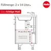 Hailo EcoLine Design Duo L Einbau-Mülltrennsystem, 2x14 Produktbild-Vorschau 6