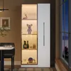 Merax glazen vitrine met LED-verlichting, twee deuren, Productafbeelding-voorbeeld 4