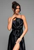 Ombre Abendkleid Satin Maxi schwarz XL Produktbild-Vorschau 3