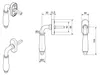 SOTECH Fenstergriff MATTEO Messing Glanz – Griff Porzellan Produktbild-Vorschau 4