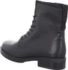 A black leather boot with laces is shown from the side against a white background. Produktbild-Vorschau