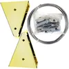 Seilspanngarnitur ( Dreieck Gold Messing ) Decke zu Decke Produktbild-Vorschau 5