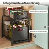 2-stöckiger ausziehbarer Unterschrank-Organizer Schwarz, Produktbild-Vorschau 5