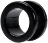 Ohr Flesh Tunnel Piercing Acryl Screw on Black 12mm Produktbild-Vorschau 2