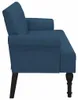 vidaXL Sitzbank mit Rückenlehne Blau 120x62x75,5 cm Stoff Produktbild-Vorschau 5