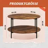 zweistufiger Rundcouchtisch, Holzoberfläche mit robustem Produktbild-Vorschau 7