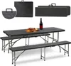 Sekey 180cm Bierzeltgarnitur 3-teilig Klappbar Campingtisch Produktbild-Vorschau 1