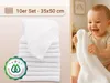 10er Set Waschlappen, 35x50 cm aus 100% Baumwolle, weiß Produktbild-Vorschau 5