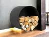 DanDiBo Kaminholzregal Innen Metall Schwarz Rund Wand 50 cm Produktbild-Vorschau 4