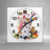 Wanduhr - Quadrat - Glasuhr - Spielzeug Kinder Spaß Freunde Produktbild-Vorschau 3