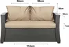 Cuscini per divano da giardino in polyrattan Beige | Anteprima dell’immagine prodotto 2