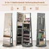 COSTWAY Armoire à bijoux, armoire à glace pivotante à 360° Voir les images du produit 4