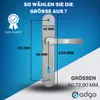 ADGO® Türgriff 60 mm Schlüssel Silber Links Rechts Produktbild-Vorschau 7
