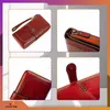 OMNA | Porte-monnaie en cuir pour femme ROUGE - Grand - Voir les images du produit 10