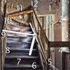 Wallario Design Wanduhr Treppe in einem alten Haus aus Produktbild-Vorschau 1