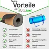 BACKLAxx® Kork Yogamatte XL mit Naturkautschuk inkl. Produktbild-Vorschau 5