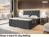 MEBLINI Boxspringbett mit Bettkasten - Gepolstert Produktbild-Vorschau 4