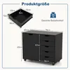 COSTWAY 5-Schubladenkommode mit Tür, Mobiler Produktbild-Vorschau 7