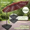 tillvex Zweefparasol Aluminium met LED Solar Ø 350 cm + Productafbeelding-voorbeeld 8