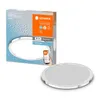 The image shows the packaging of a LEDVANCE SMART+ Oribis Disc LED bathroom ceiling light, along with the light itself. Produktbild-Vorschau