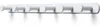 A white hook rack with six hooks mounted on a white wall. Produktbild-Vorschau
