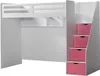 Hochbett-Set Smarti 3-teilig mit 3 Schlafplätzen Pink - mit Produktbild-Vorschau 1