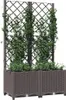 vidaXL Sadzarka z kratką brązowa 80x40x136 cm PP Podgląd zdjęcia produktu 3