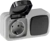 3x Feuchtraum IP44 250V 10A 16A Kombi Schalter Steckdose Produktbild-Vorschau 3