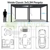 Weide Classic Pergola Aluminium 3x5,3m mit Lamellendach Produktbild-Vorschau 9
