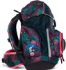 A side view of a backpack with a colorful, patterned design. Náhled obrázku produktu