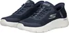 A pair of navy blue Skechers Go Walk sneakers with white soles are shown from a slightly elevated side angle against a white background. Anteprima dell’immagine prodotto