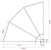 Ventilatore da balcone pieghevole crema 140×140 cm Anteprima dell’immagine prodotto 8