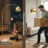 Gold Stehlampe Wohnzimmer, 175cm Bogenlampe dimmbar mit Produktbild-Vorschau 6