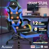 Fotel gamingowy z masażem ALFORDSON, fotel wyścigowy z Podgląd zdjęcia produktu 10