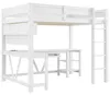 Cama alta de 90 x 200 cm con escritorio, luces LED de 7 Vista previa de la imagen del producto 12