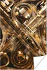 MuchoWow® Poster Gold - Autobahn - Städte 120x180 cm - Produktbild-Vorschau 1